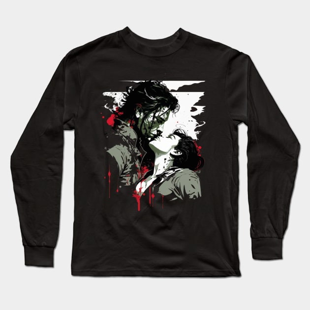 kiss Long Sleeve T-Shirt by Trontee